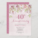 Search for 40th anniversary invitations Pink