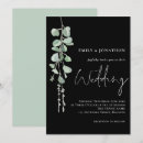 Search for black and sage wedding invitations Minimalist