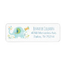 Search for blue elephant return address labels Jungle