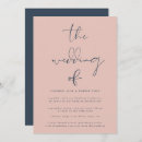 Search for navy blue and dusty rose wedding invitations Modern