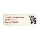 Search for red zebra return address labels Black