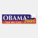 Search for obama yes we can bumper stickers 2008