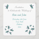 Search for dragonflies wedding invitations Blue