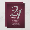 Search for maroon 21st birthday invitations Elegant