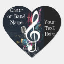 Search for musical notes with hearts stickers Band