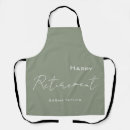 Search for green happy aprons White