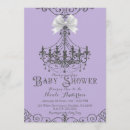 Search for purple and silver baby shower invitations Modern