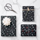 Search for black white christmas snowflakes wrapping paper Xmas