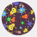 Search for medical cartoon stickers Virus