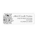 Search for white flower return address labels Elegant