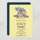 Search for baby koala birthday invitations Watercolor