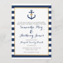 Search for anchor wedding invitations Striped