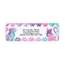 Search for dog paw prints return address labels Cat