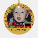 Search for train photo christmas tree decorations Babys first christmas