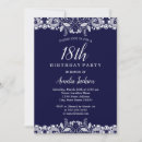 Search for lace birthday invitations 18th