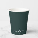 Search for green paper cups Monogrammed