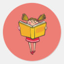 Search for girls reading stickers School