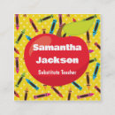 Search for substitute teacher business cards Instructor