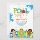 Search for boys 10th birthday invitations Pool party