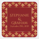 Search for damask gold stickers Red