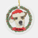 Search for jack russell dog christmas tree decorations Red