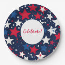 Search for red white blue stars patriotic paper plates Independence day party