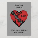 Search for red heart wedding invitations Goth
