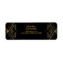 Search for 1920s wedding return address labels Black