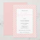 Search for pink gingham baby shower invitations Simple