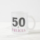 Search for pink 50th birthday mugs 50 and fabulous