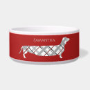 Search for dachshund dog bowls Red
