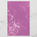 Search for pretty lined stationery paper Flowers