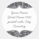 Search for monochrome pattern stickers Snowflakes