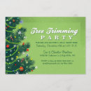 Search for tree trimming party invitations Green