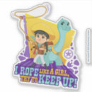 Search for vest stickers Happy cowgirl on dinosaur