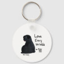 Search for black pug key rings Illustration