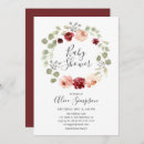 Search for burgundy baby shower invitations Elegant