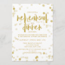 Search for gold foil rehearsal dinner invitations Calligraphy