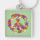 Search for peace sign key rings Hippie