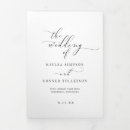 Search for tri fold wedding programs Black and white