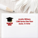 Search for red white black return address labels Graduate