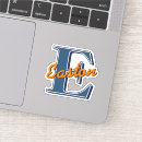Search for navy blue and orange stickers Unique
