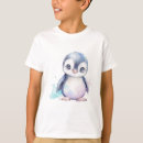 Search for penguin kids tshirts Watercolor