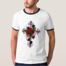 Search for gothic cross tshirts Red
