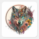 Search for wolf face stickers Flowers