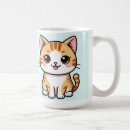 Search for cute orange tabby cat mugs Cartoon