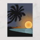 Search for sunset palm postcards Illustration
