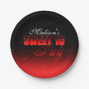 Search for black and red paper plates Sweet 16