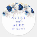 Search for royal blue and white wedding stickers Floral