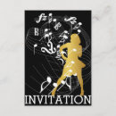 Search for classy music invitations Gold